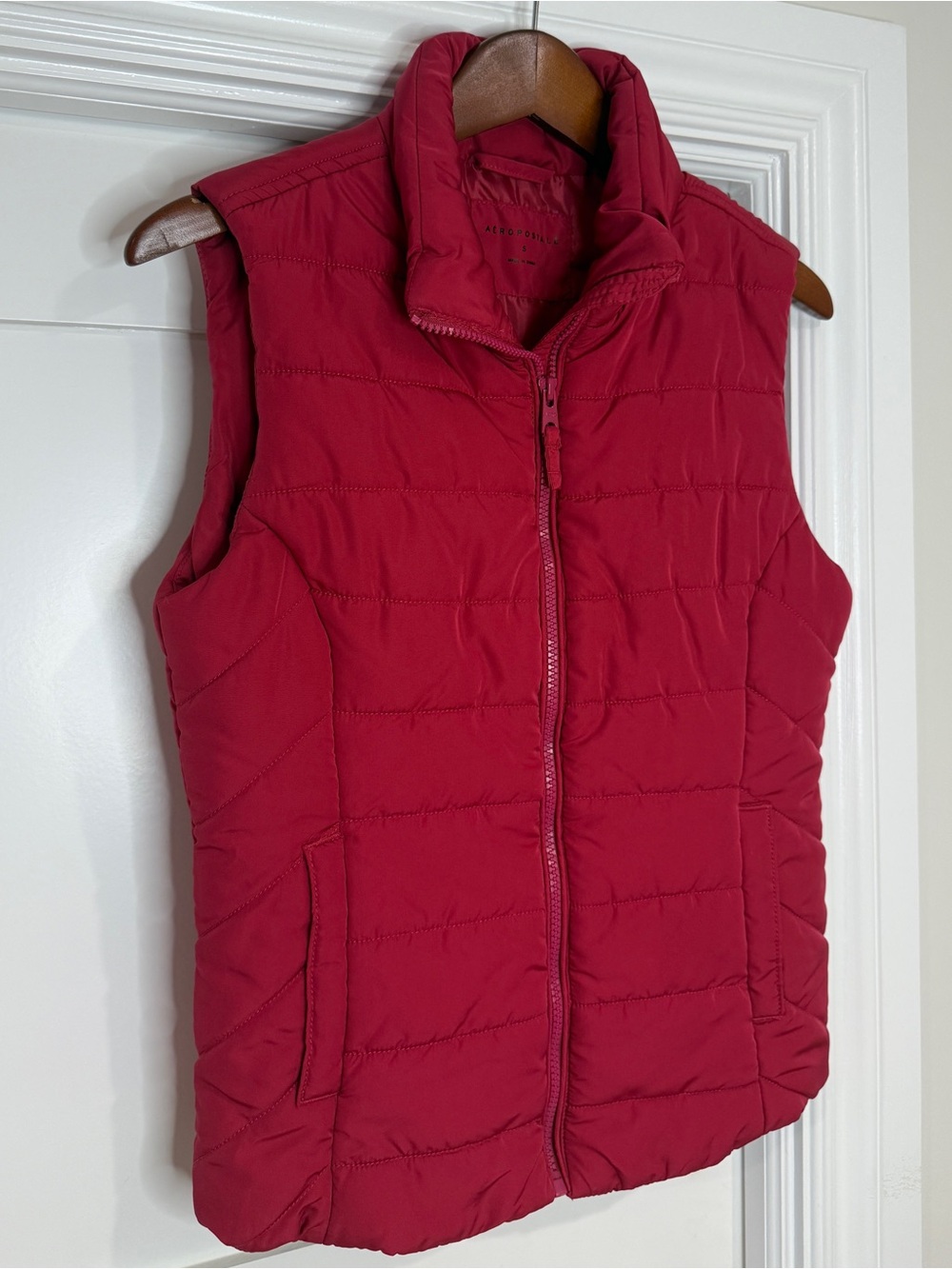 Aeropostale Pink Quilted Puffer Vest Women’s Size Small